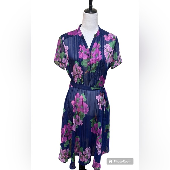 NWT Nanette Lepore Floral A Line Dress - Picture 1 of 4